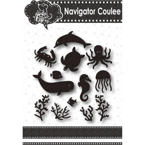 Metal Cutting Die Marine Life Fish Scrapbook Stamping Die Cutting Die Clear Stamps Creative Embossing New Arrival 2021