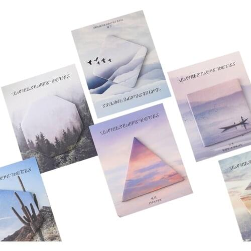 1 PCS Hot Sale Creative Scenery Tour Series Mini Memo Pad N Times Sticky Notes School Bookmark Label Stationery Supplies