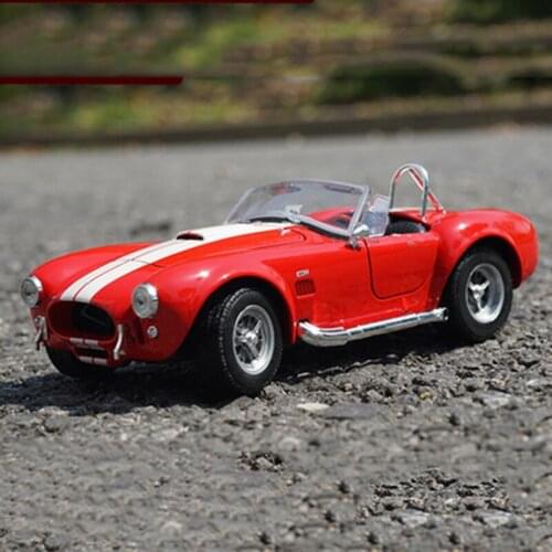 WELLY 1:24 1965 Shelby Cobra 427 S-C Alloy Car Model Simulation Vehicle Collection Toy Pull-back Vehicle Gift Collection
