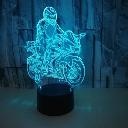 Motorcycle 3d Lamp Veilleuse Enfant Bedroom 3d Nightlight Novelty Luminaria Led Usb Led Lamp Powerbank Kids Led Night Light
