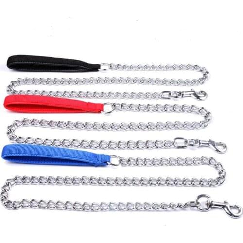 Dog Nylon Leash Strong Pet Dog Leashes With Soft Form Padded Handle Iron Leash For Large Dog Puppy Leash Pet Product