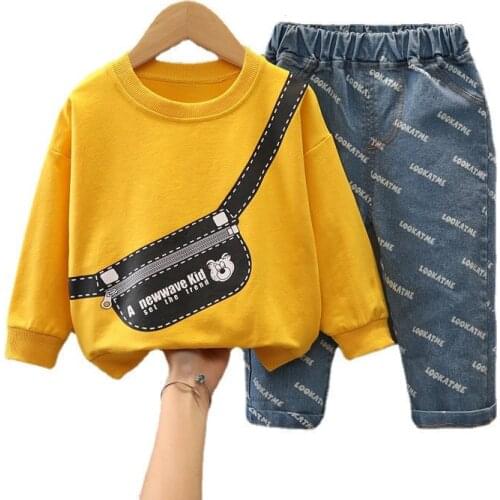 New Spring Baby Boys Girls T Shirt Pants 2Pcs/sets Autumn Children Casual Clothes Kids Infant Costume Toddler Fashion Tracksuits