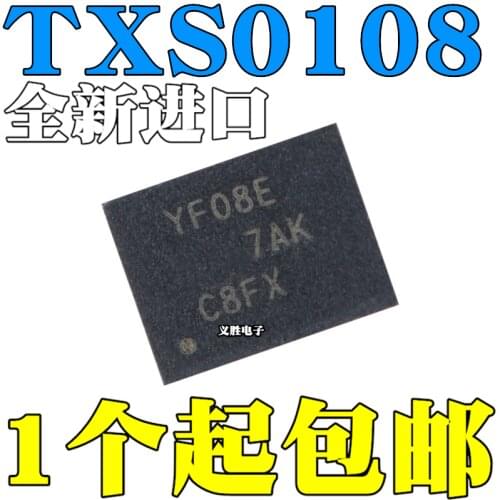 New and original TXS0108ERGYR YF08E TXB0108RGYR YE08 VQFN20 Logic chip Level voltage converter chip, logic chips, 8-bit bidirect
