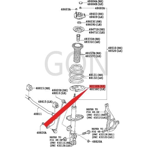 Front coil spring lower right vibration isolation pad 2007-Toy ota COR OLL APR IUS front tower spring pad (lower) spring pad