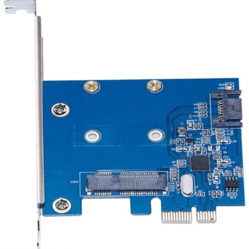 PCI-E To MSATA+SATA3.0 Expansion Card MSATA Adapter Card ASM1061 MSATA Hard Disk Adapter Card