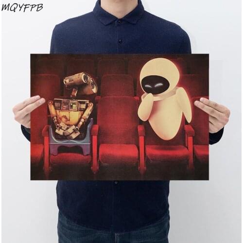 WALLE Kraft Movie Paper Poster Wall Sticker Decorative Painting Household Products 50.5x3cm