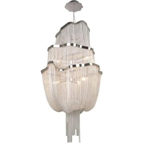 Modern Pendant Lamps Metal Aluminum Chain Pendant Lights For Hotel Hall Restaurant Parlor Living Room Pendant Lighting PA0022