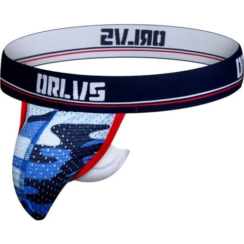 ORLVS Mens Underwear Men Sexy Briefs Jockstrap Pouch Cuecas Man Cotton Panties Thongs Mesh Underpants Gay Slip Homme Srting