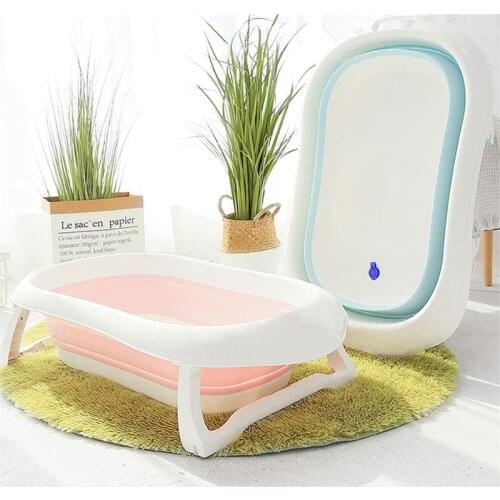 Newborn Baby Folding Bath Tub Baby Swim Tubs Bath Body Washing Portable Foldable Eco-friendly Non-Slip Safe Kid Bathtub
