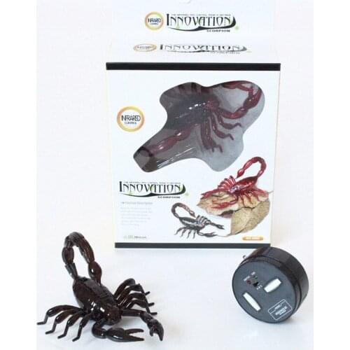 [ Funny ] Trick electronic pet RC simulation scorpion robotic insect prank toy beetle remote control smart animal Practic Jokes