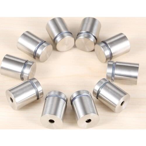 10Pcs/kit Advertisement Nails 19x25mm Stainless Steel Standoffs Bolts Decorative Mirror Glass Fastener Mount Advertising Screws