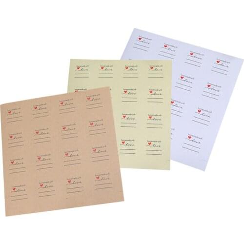 160pcs/lot Cute 'homemade with love' Red Heart Decorative Sealing Label Sticker DIY Handmade Cake Gifts Box Decoration Stickers