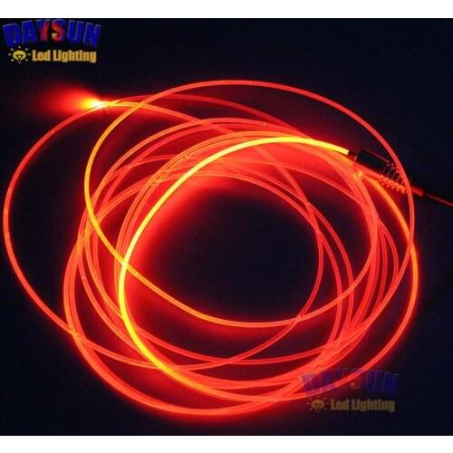 2017 Hot Car Atmosphere Light 12V Optic Fiber Guiding Light Source + 2 Meters Side Glow Fiber Cable Diamter 2mm Cool Car Light