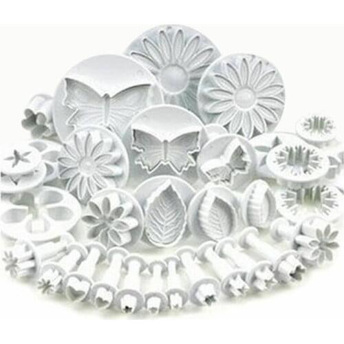 33pcs Plunger Fondant Cutter Cake Tools Cookie Mold Biscuit Mould DIY Craft 3D Bakeware Sets new