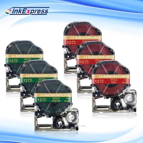 3PK Satin Ribbon Tape for Epson SFR12PK SFR12SK SFR12RZ SFR12GZ SFR12NZ SFR12KZ 12mm Label Tape for Epson KingJim Label Maker