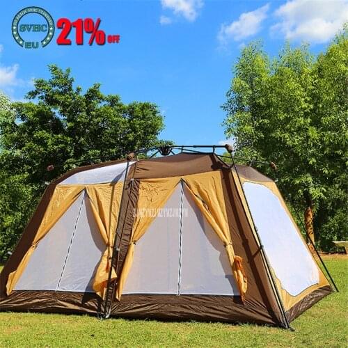 6-8 Person 360*240*180cm Auto Camping large Beach Tent Fishing Hiking Rainproof UV-proof Family Travel Big Tent For Outdoor