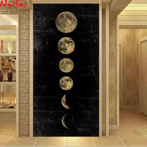 5D DIY Diamond Painting Big Size Eclipse of The Moon Wall Art Diamond Mosaic Picture Cross Stitch Diamond Embroidery Home Decor