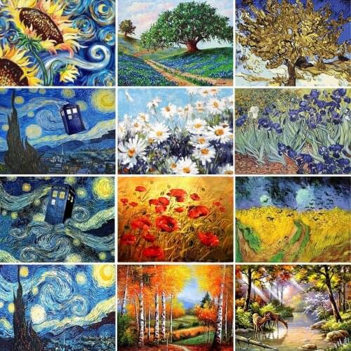 GATYZTORY 5D DIY Diamond Painting kit Full Square/Round Abstract Landscape 5D Diamond Embroidery Rhinestone Home Decor Gift