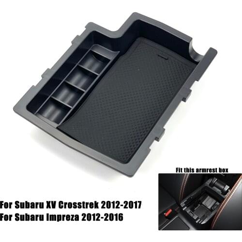 Car Accessories Central Armrest Storage Box For Subaru XV Crosstrek Impreza Outback Legacy Forester Console Glove Tray Holder
