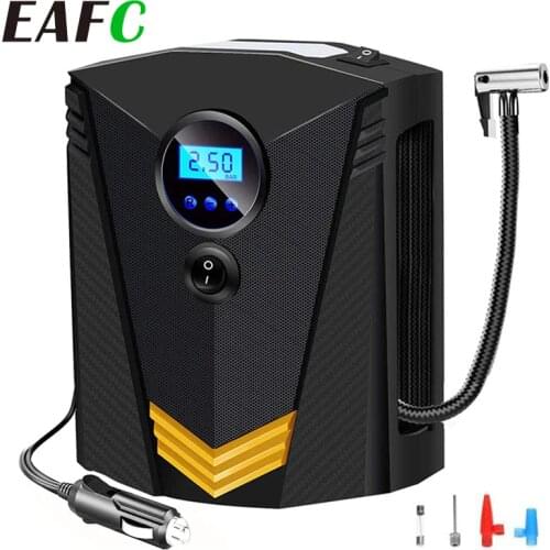 EAFC Car Portable Air Compressor Pump 150 PSI Digital Tire Inflator DC 12 Volt Auto Aire Pump for Car Motorcycle LED Light