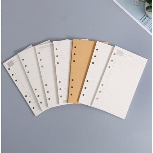 A5/A6/A7 Loose-leaf Notebook Refill Paper Handbook Inner Pages Notepad Inner Core Kawaii Stationery Office School Supplies