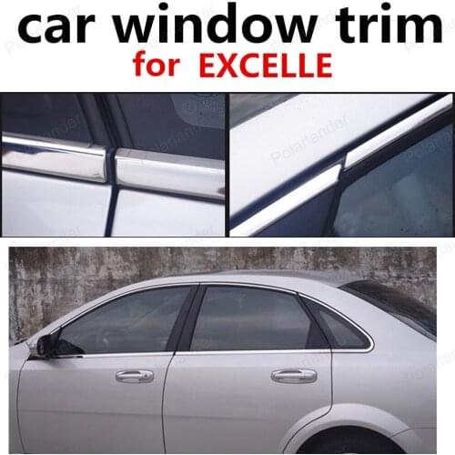Big sale Car Styling Stainless Steel Protector Window Frame Trim without column For B-uick Excelle car decoration stips
