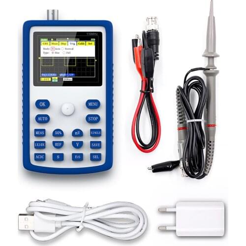 C15 2.4 Inch Screen Digital Oscilloscope 500MS/S Sampling Rate with 110MHz Bandwidth 1KHz/3.3V Calibration Square Wave