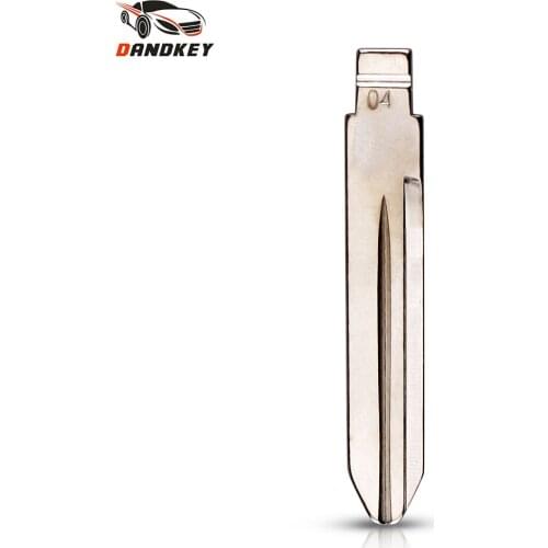 Dandkey 10X No.04 Blank Flip KD Key Blade Type #04 Metal For Chrysler 300C Jeep Dodge Auto Remote Car Uncut CY24 Key Blade