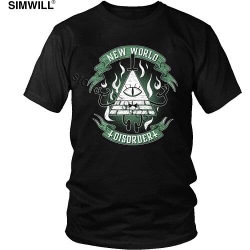 New World Disorder Eye T-shirt Mens Cool Short Sleeve Pure Cotton Tees Top O-neck Novelty Tshirt Regular Fit Leisure Clothing