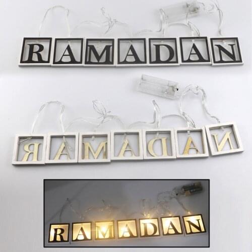 Eid Mubarak Decoration LED String Light Night Lamp Hanging Ramadan Islamic Party 87HB