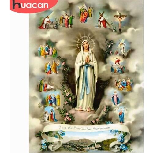 HUACAN 5D DIY Diamond Painting Religious Full Square New Arrival Home Decoration Diamond Embroidery Icons