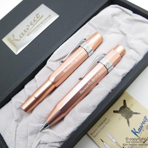 Kaweco Rose Gold Fountain Pen + Ballpoint Pen Set | İsme Special Pen
