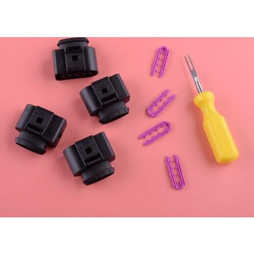 Ignition Coil Connector Repair Kit Wiring Harness Plug Fit For Audi A1 A2 A3 A4 S4 A6 A8 Q7 TT R8 RS3 RS4 1J0973724