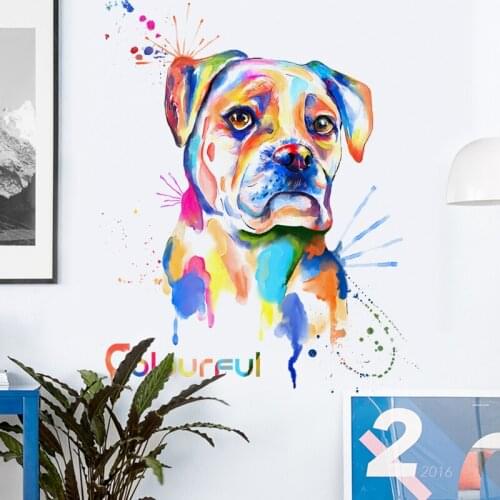 Creative Dog Wall Stickers Pet Shop Poster Sticker Teenagers Bedroom Personalized Decoration Self Adhesive Background Painting