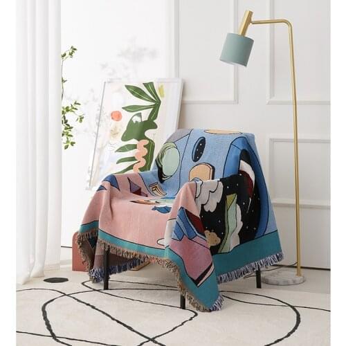 Cartoon Sofa Sushion Four Seasons Fresh Household Sofa Towel Cover Cloth Lazy Sofa Cover All Inclusive Full Cover Sofa Blanket