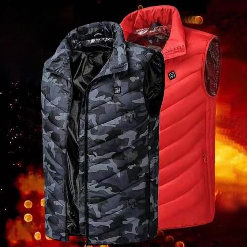 Men Heated Vest USB Jacket Men Electric Winter Jacket Winter USB Safe Intelligent Constant Temperature Vest Thermal Waistcoat