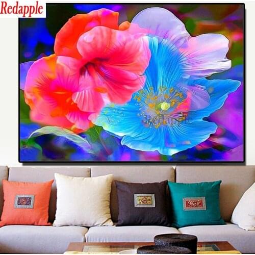 Diamond Painting Kits Full Drill iris Flower color art Diamond Embroidery mosaic new Picture Of Rhinestones Home Decor Handmade