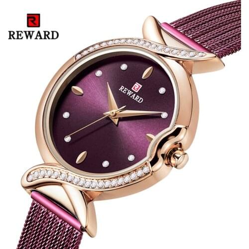 REWARD Watch Luxury Rhinestone Womens Watches Fashion Bracelet Ladies Watch Montre Femme Women Watches Clock