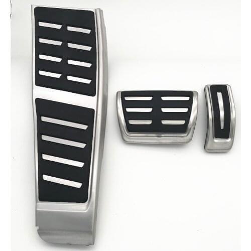 RHD Modified Car Pedal Pad For Audi A5 A4 B8 8K Q5 8R Accelerator Brake Foot Rest AT Refit Stainless Plate Auto Accessory