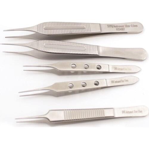 Youqun Ophthalmology Tweezers Big Belly Plastic Tweezers Double Eyelid Tools Apparatus Nasal Beauty Organization Toothed Hook Tw