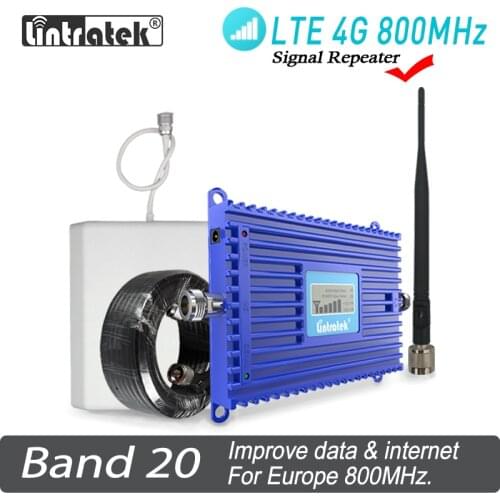 Band 20 4G 800MHz Signal Booster AGC Lintratek LTE LCD Display Mobile Phone Signal Repeater LTE AGC ALC Cell Phone Amplifier