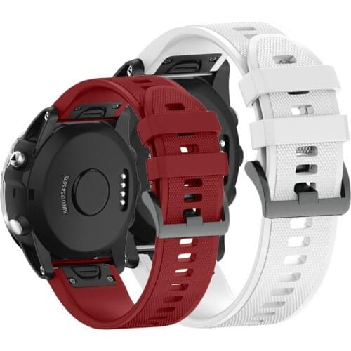 26 22 20mm Watchband for Garmin Fenix 6X 5X 6 5 6S 5S Plus 3 3 HR Watch Quick Release Silicone Sport Easy fit Wrist Band Strap