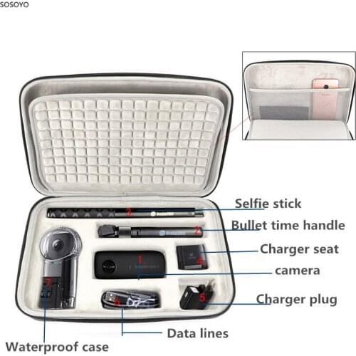 Insta360 Portable Storage Bag Waterproof Case Shockproof Protection Box For Insta 360 ONE X Action Camera Accessories
