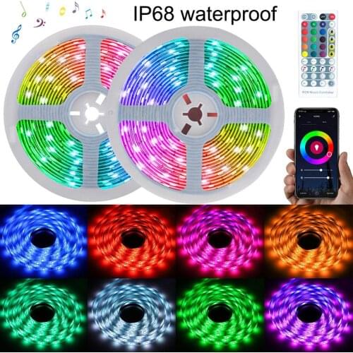 5/10m Waterproof LED APP Control Smart WiFi Colour Changing Strip Lights Decor