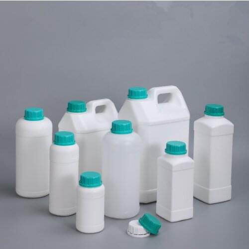 High Quality Plastic Bottle with Blue Cap HDPE Material Refillable Container for Liquid Reagent Food Grade Sample Bottle