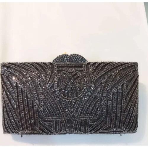 XIYUAN Women Gold/Silver Rhinestone Clutch Purse Evening Bags Wedding Cocktail Crystal Purses and Handbags Bridal Minaudiere Bag