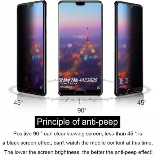 2.5D Privacy Tempered Glass for Huawei Honor View 10 20 V10 V20 Anti Peeping Screen Protector Anti Glare Protective Film Glass