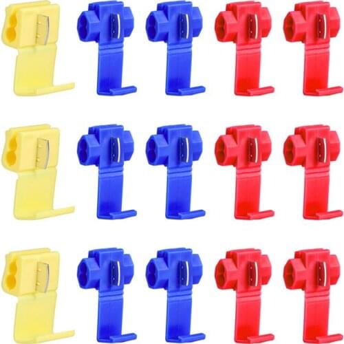 WINOMO 100pcs Soft Flexible Branch Solderless Quick Wire Connector Cable Clip Clamp for Electric Connection Circuit Protection