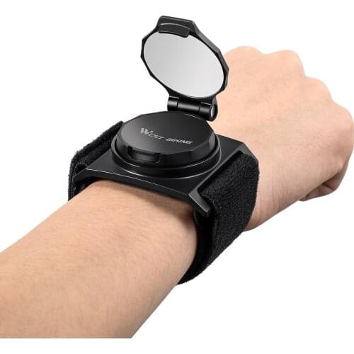 WEST BIKING Bike Rear View Mirror Cycling Handlebar Wrist Mirror Portable Safety Back Rearview Mirrors Bicycle Accessories
