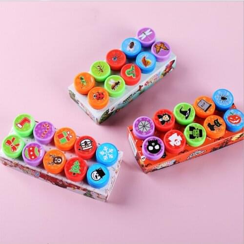 10pcs/Set Children Toy Stamps Cartoon Princess and Animal Kids Seal For Scrapbooking Stamper DIY Painting Photo Album Decor